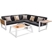 Higold Zahradní sestava York Corner Lounge White/Black Olefin