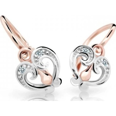 Cutie Diamonds něžné dětské bicolor náušnice ze zlata s brilianty DC2211-10-00-X-4