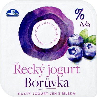 Milko Řecký jogurt borůvka 140 g – Zboží Mobilmania