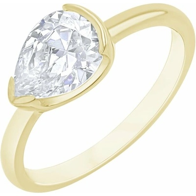 Eppi Zásnubní prsten s half bezel lab grown pear diamantem Timarete RE49608