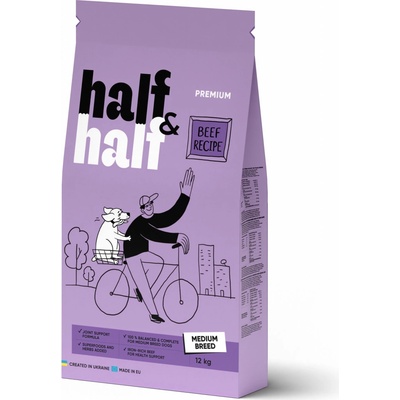 Half&Half Adult Medium Breed hovězí 12 kg