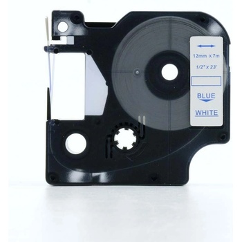 Pro Dymo Съвместима лента с Dymo 45014, S0720540, 12mm x 7m син шрифт / бял фон (45014)