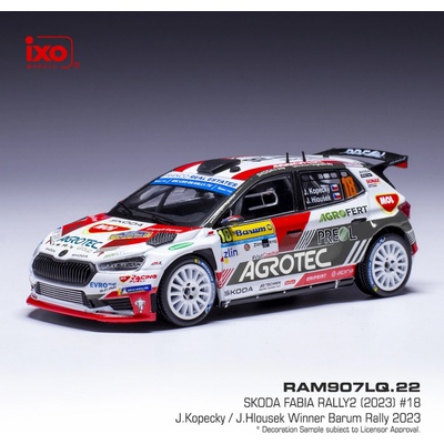 IXO Škoda Fabia Rally2 Barum Rally 2023 18 Kopecký Hloušek 1:43