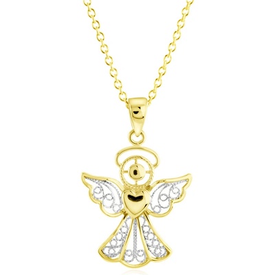 Gemmax Zlatý řetízek s andílkem GLSCN-25161-36261