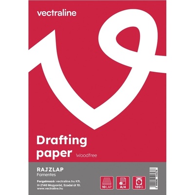 Vectra-Line Подложка за рисуване без дървесина VECTRALINE A/4 120 g 10 листа 01.02527 (01.02527)