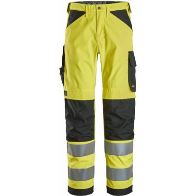 Snickers Workwear Pracovné nohavice SW reflexná trieda 2 žlté