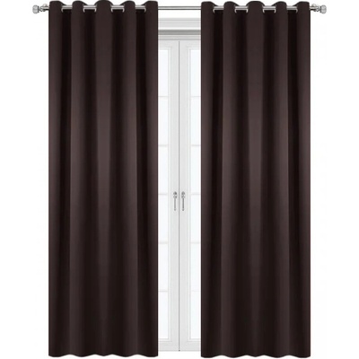 BytoTex Zatemňovací závěs s kroužky L769, 140 x 250 cm-hnědý