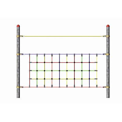 BERGER – HUCK Dobrodružný parkur „Dillenburg“- prvek 3 - šplhací síť, pro ocelové sloupky