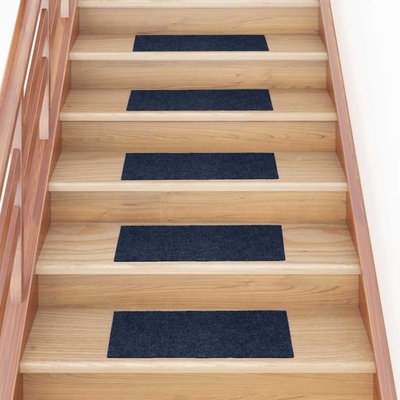 vidaXL Изтривалки за стълби, самозалепващи се, 30 бр. , 60x25 см, тъмносини, правоъгълни (B.V.)