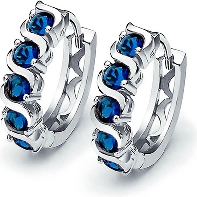 Olivie Russo strieborné náušnice BLUE 0957