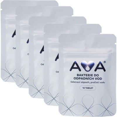 AVA Bakterie do septiku a ČOV tablety (6 měsíců) Počet balení: 4+1 balení ZDARMA 5 x 12 tablet – Zbozi.Blesk.cz
