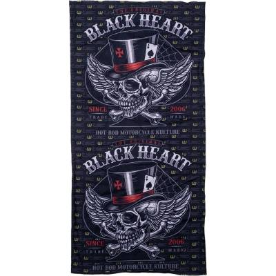W-TEC Black Heart Scarfest Wings Skull