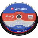 Média pro vypalování Verbatim BD-RE 25GB 2x, spindle 10ks (43694)