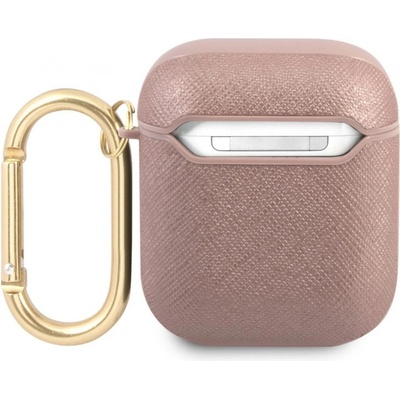 Guess Saffiano PC/PU Metal Logo puzdro pre Airpods 1/2 GUA2SASMP