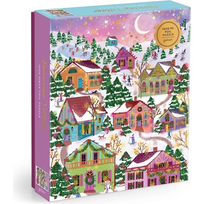 Galison - Puzzle Snowcap Village methal - 1 000 piese