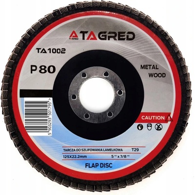 Tagred Лъскав диск 125 mm/22, 23 mm зърно P80 TA1002 (TA1002)