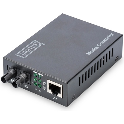 DIGITUS Gigabit Ethernet Media Converter, Multimode ST connector, 850nm, up to 0.5km (DN-82110-1)