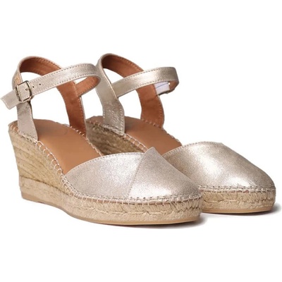 TONI PONS Bianca-AS Wedge Espadrilles - Beige / Silver (Champagne)