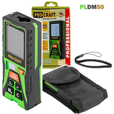 PRO-CRAFT Ролетка лазерна procraft pldm50, 50 м, зелен лъч (pldm50)