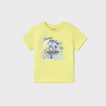 MAYORAL Тениска къс ръкав акула жълт цвят за мини момче Майорал