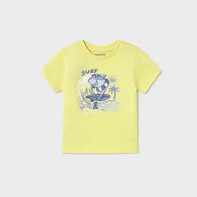 MAYORAL Тениска къс ръкав акула жълт цвят за мини момче Майорал