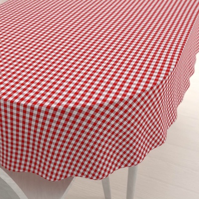 Biante bavlna oválný ubrus Olivia OL-008 Červeno-bílá kostka malá 100x140cm
