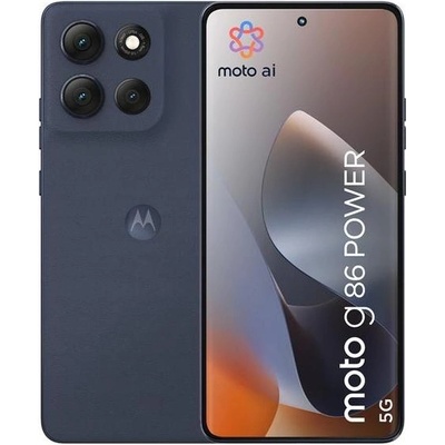 Смартфон Motorola Moto G86 Power 5G (лилав), поддържа 2 SIM карти, 6.7" (17.01cm) AMOLED 120Hz дисплей, осемядрен MediaTek Dimensity 7300 2.5 GHz, 12GB RAM, 256GB Flash памет (+microSD слот), 50 + 8 & 32 Mpix камери, Android (PB8X0033PL)
