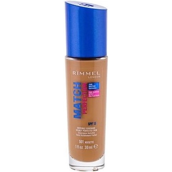 Rimmel London Match Perfection tekutý make-up se středním krytím SPF15 501 Noisette 30 ml