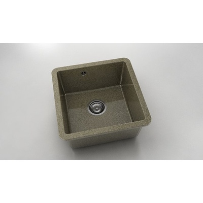 FAT Мивка за долно вграждане Vanguard 222, Granicite, 330 Walnut Toffee, с включен сифон