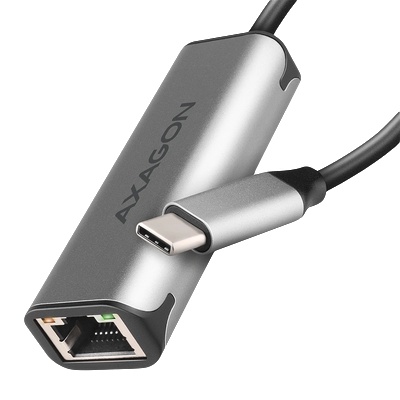 AXAGON ADE-25RC SUPERSPEED USB-C 2.5 GIGABIT ETHERNETCompact aluminum USB-C 3.2 Gen 1 2.5 Gigabit Ethernet 10/100/1000/2500 Mbit adapter with automatic installation (ADE-25RC)