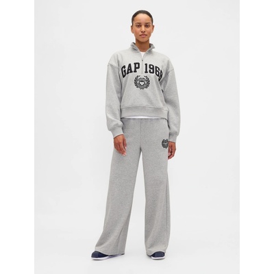 GAP Tepláky High Rise Baggy VintageSoft Sivá