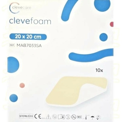 Clevecare Clevefoam pěnové krytí 20 x 20 cm 10 ks
