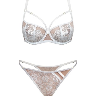 MEDIOLANO Прашки с дантела в бял цвят harmony 19082eh-62206-biaŁy - Бял, размер m