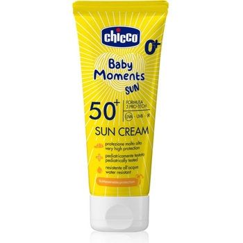 Chicco Baby Moments Sun слънцезащитен крем SPF 50+ за деца от раждането им 75ml