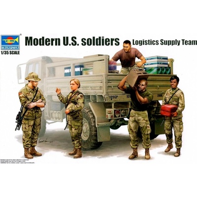 Trumpeter Modern U.S. Soldiers Logistics Supply Team 1:35