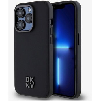 DKNY PU Кожен заден капак Magsafe с лого на стека за iPhone 15 Pro Black DKNY DKNY | Cheren | ЖЕНИ | UNI