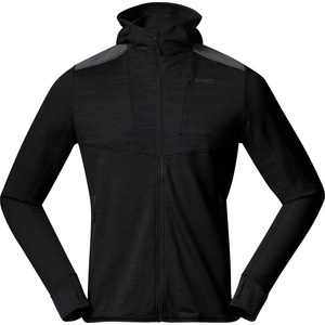 Bergans Мъжки поларен пуловер Bergans Rabot Active Mid Hood Jacket Fleece jacket - Black (005-7808-0112)