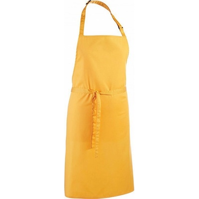 Premier Workwear Klasická zástěra žlutá slunečnicová Pantone 136c 72x86cm PW150