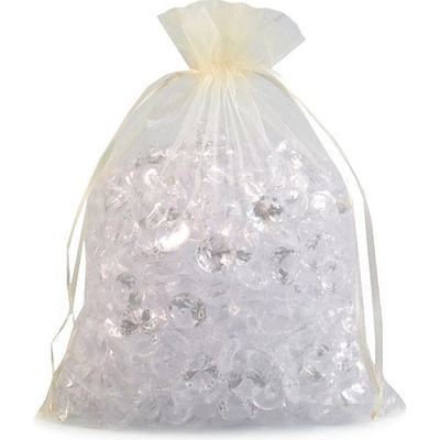Dárkový pytlík 20x26 cm organza - vanilková (5 ks)
