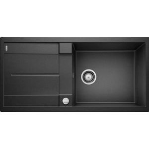 BLANCO Metra XL 6 - Мивка Silgranit, 100x50 cm, с управление на сифона, черна 525931 (525931) Мивка за вграждане