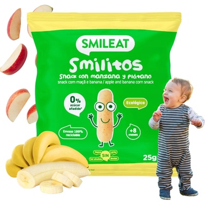 SMILEAT Smilitos chrumky jablko a banán BIO 25 g