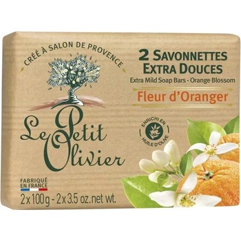 Le Petit Olivier extra jemné mydlo Pomarančový kvet 2 x 100 g
