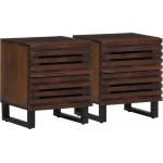 vidaXL Нощни шкафчета, 2 бр, 40x34x46 см, манго масив (377431)