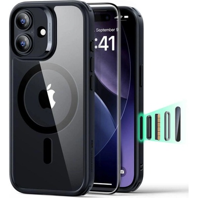 ESR Magsafe Калъф и Протектор за iPhone 17, ESR Classic Hybrid Magnetic Set Case, Черен (4894240288580)