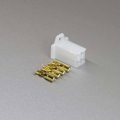 Sada konektoru Faston 2.8 mm, 4 póly, bílá - zásuvka (samice)