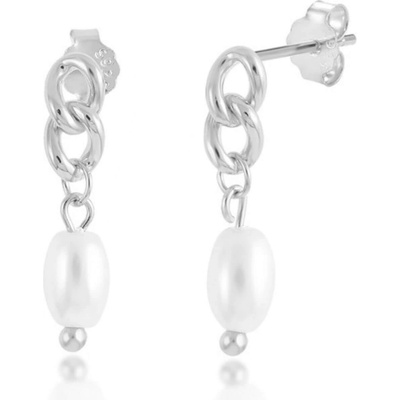 Silenti Jewelry Сребърни обеци "Перлена Верига