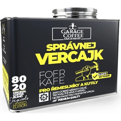 Fixi Coffee Fofr kafe Správnej vercajk směs výběrové kávy jemně mletá stylový plechový kanystr 250 g