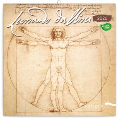 NOTIQUE Poznámkový Leonardo da Vinci 30 x 30 cm 2026