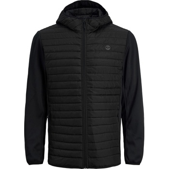 Jack and Jones Мъжко яке Jack and Jones Multi Quilted Jacket Mens Plus Size - Black