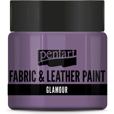 Pentart glamour farba na textil a kožu 50 ml strieborno fialová